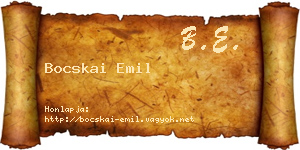 Bocskai Emil névjegykártya